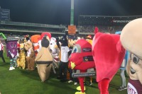 All the mascots grouped together