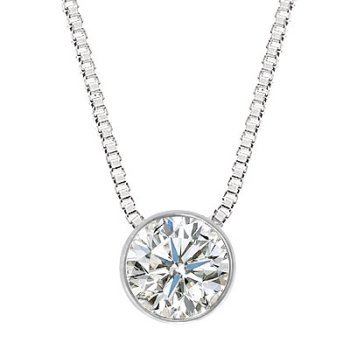 A diamond pendant on a diamante chain 