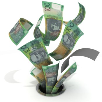 Australian money spinning down the drain
