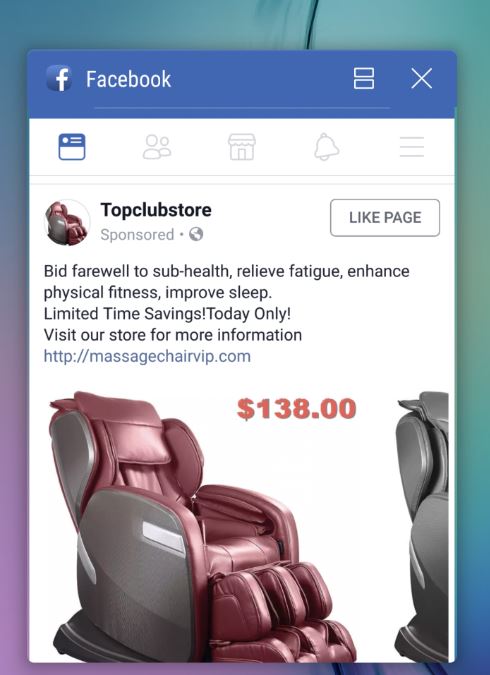 Fake massage chair and scooter scam