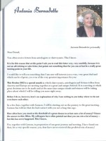 Antonia Bernadette pyschic scam letter