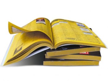 The yellow pages open