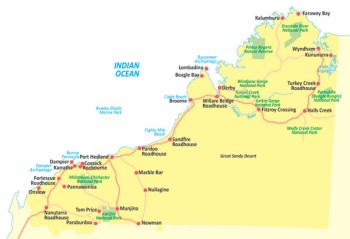 A map of Northan WA