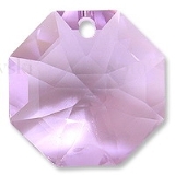 An amethyst pendant in the shape of an octagon 