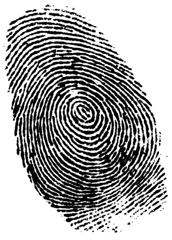 A black fingerprint